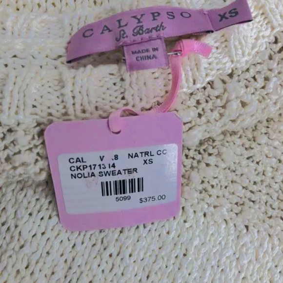 NWT $375 [Calypso St. Barth] Long Sleeve Nolia Striped Sweater Women’s Size XS - Picture 8 of 10